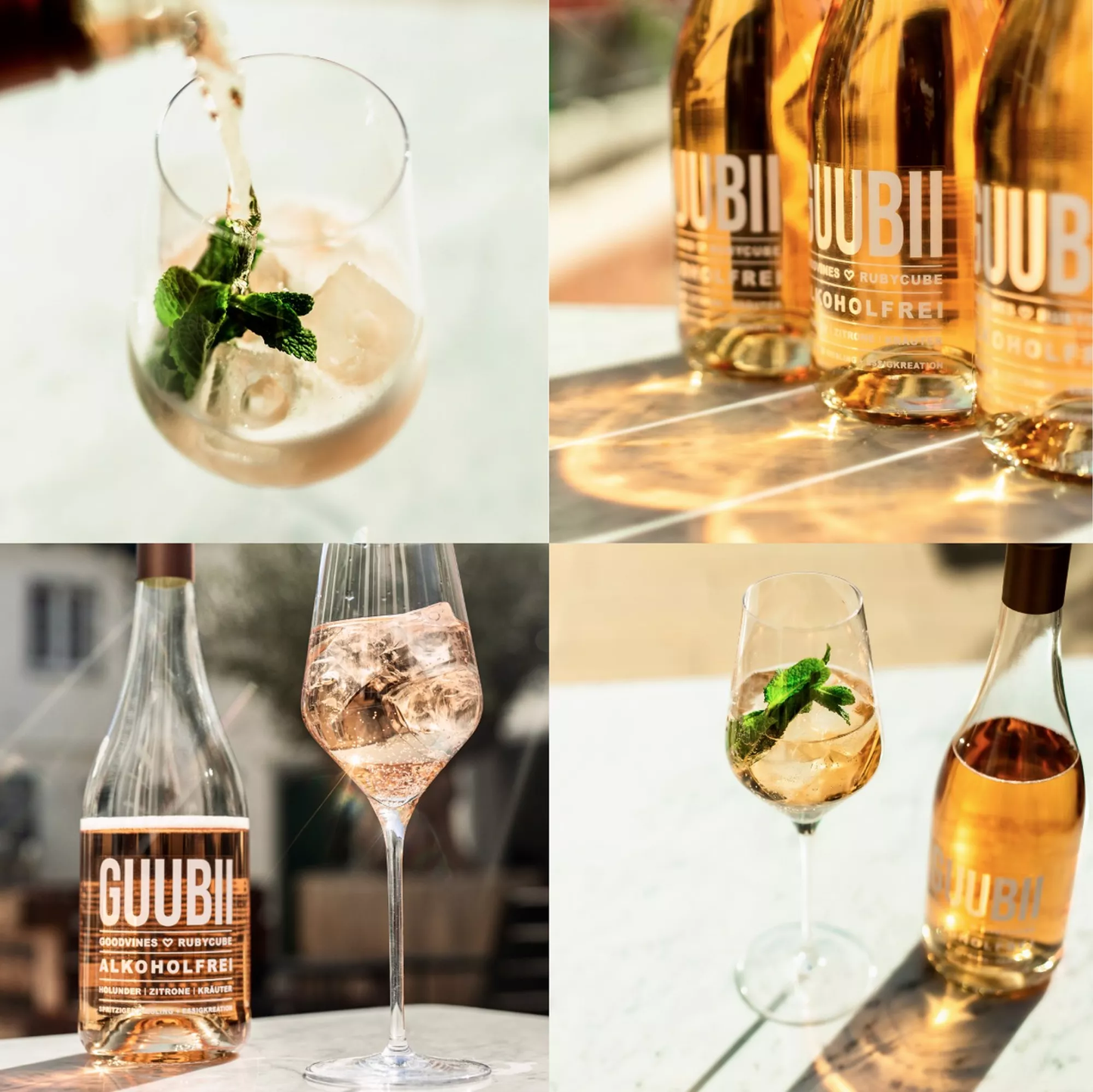 non-alcoholic sparkling aperitif - 0.75l | GUUBII elderberry/lemon